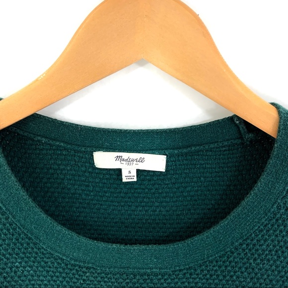 ♻️DONATED♻️ MADEWELL Long Sleeve Sweater Small Hunter Green Pullover G30 - Picture 4 of 6